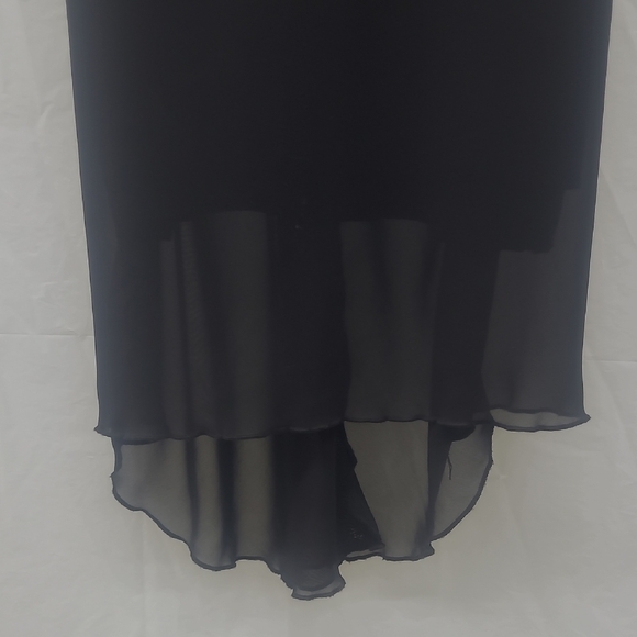 Little Black Dress Spaghetti Strap Sweetheart Neck Lined Hi Lo Hem Old Money - Picture 3 of 10